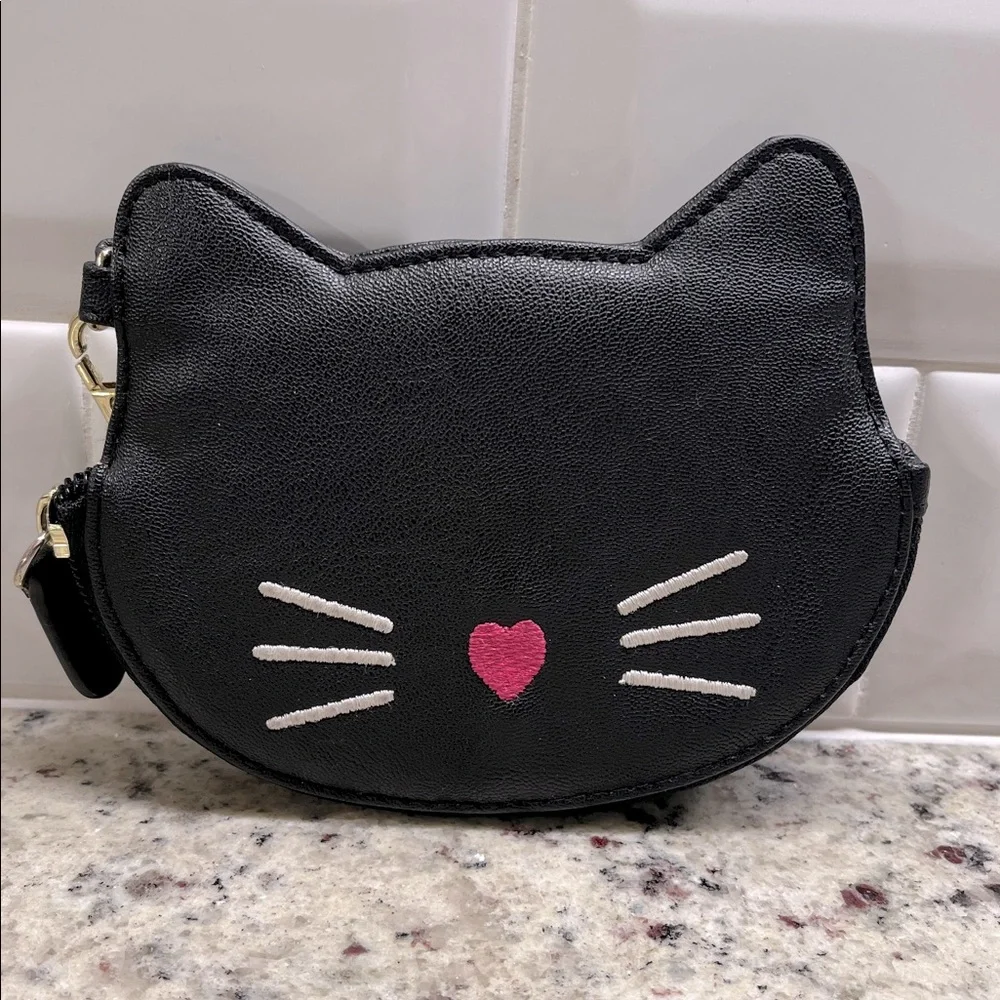 Betsy Johnson Cat Wristlet with Cat Bag Charm Key Fob Set EUC - Picture 3 of 12